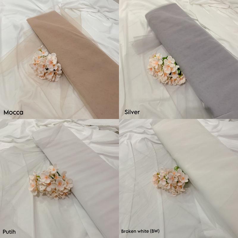 Kain Tulle / Tulle kaku / keras tile harga Per-Meter harga termurah untuk bungkus souvenir,rok tutu, aksesoris pernikahan, dekorasi pernikahan 4