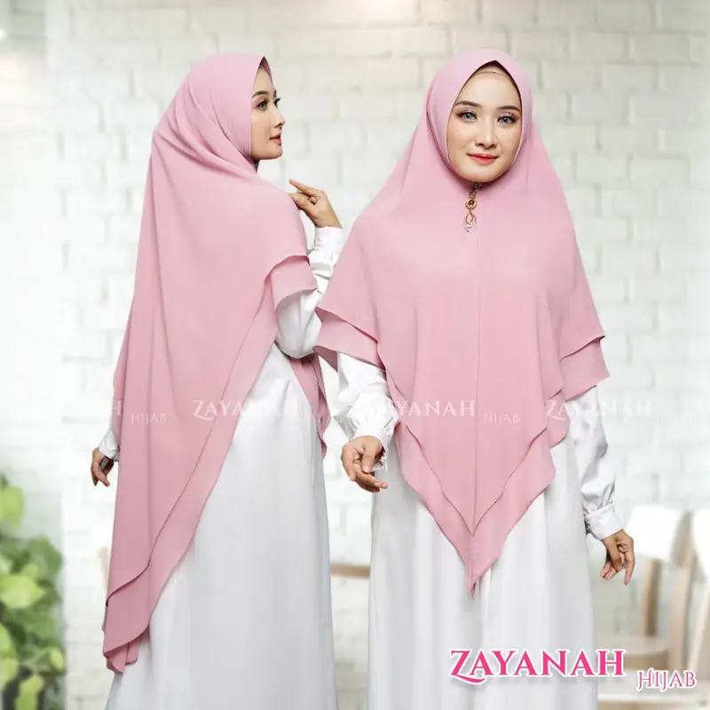 khimar jumbo premium amirah /khimar syari ceruty 2 layer trend 2023 !! 1