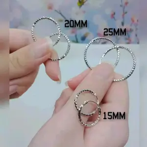 Perhiasan Fashion Wanita Anting Gipsi Silver Motif Ukir Terbaru 2026 Emas Earrings