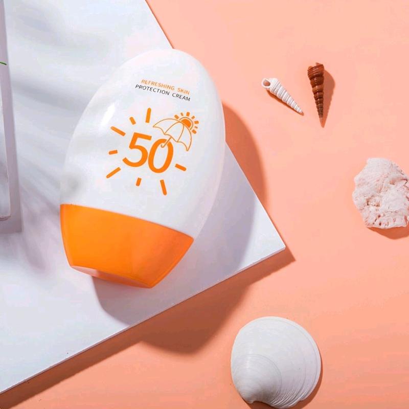 SPF 50 Sunscreen Whitening Sunblock Cream Wajah Dan Badan Sunscreen Sun Protect & Moisture Pelindung dari Sinar Matahari UV Protection Cream Tidak Lengket Tahan Air Double Whitening Lightweight Refreshing Mencegah Penuaan Dini 2
