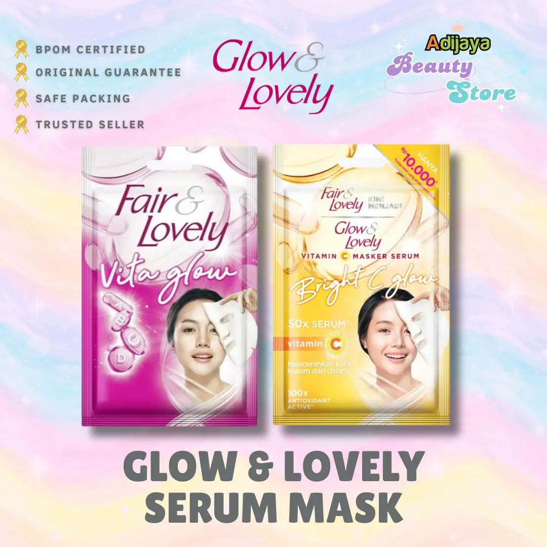 Glow & Lovely Multivitamin Serum Sheet Mask / Masker Wajah 20gr