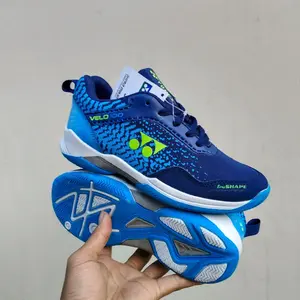 Sepatu bulutangkis anak navy green ukuran 33 34 35 36 37 outsole karet anti slip sepatu bulu tangkis anak anak laki laki terbaru kekinian Badminton