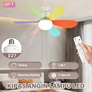 Kipas Angin Plafon Lampu   Lampu kipas langit-langit multifungsi 2 in 1  Lampu kipas remote control yang dapat diredupkan dengan lampu LED  Lampu Kipas Senyap  Lampu Gantung Room