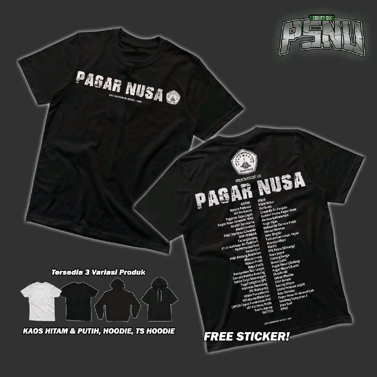 KAOS THE HISTORY OF PAGAR NUSA SINCE 1986 | KAOS | HOODIE | TS HOODIE Combed Katun
