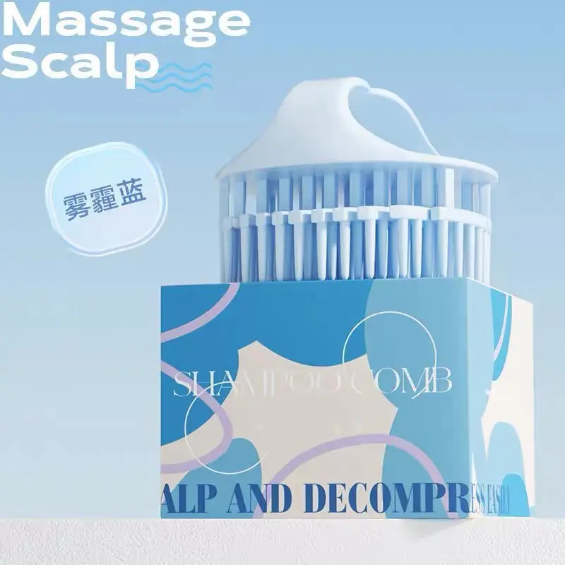 Bàn Chải Gội Đầu, Dành Cho Người Lớn, Đầu Lược Cao Su Mềm, Mát Xa Da Đầu, Thích Hợp Cho Tóc Dài, 1 Cái