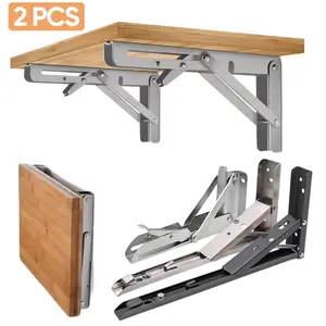 Siku Bracket Lipat Stainless Steel - Penyangga Rak Dinding Meja Gantung Ambalan Dapur