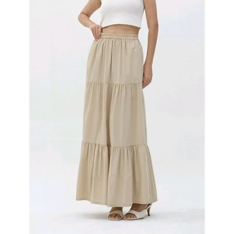 Terbaru! Arzha Skirt / Rok Susun Canda + Kantong / Ruffle skirt / Rok wanita / Rok 3 susun 2