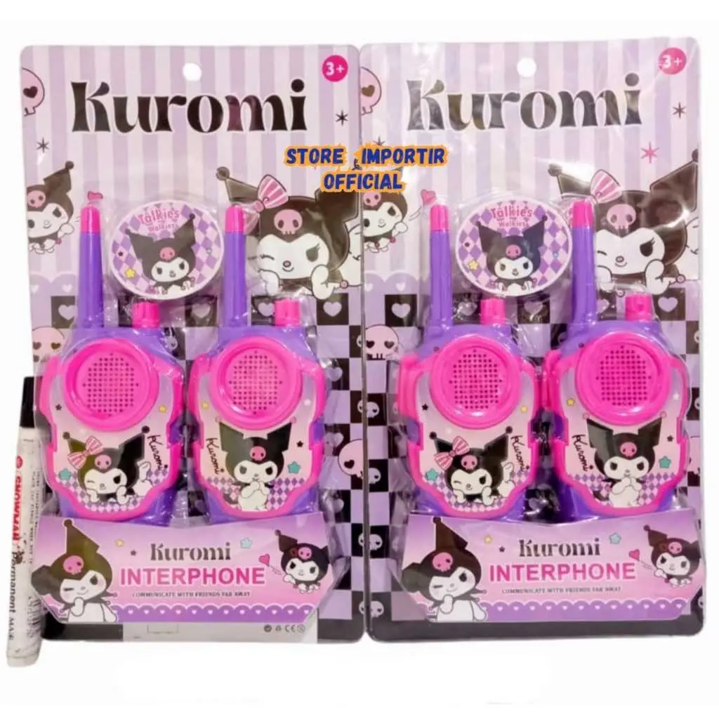 Mainan Talkie Walkie Kuromi Interphone Viral 181 2 Mainan Komunikasi Karakter - Toys