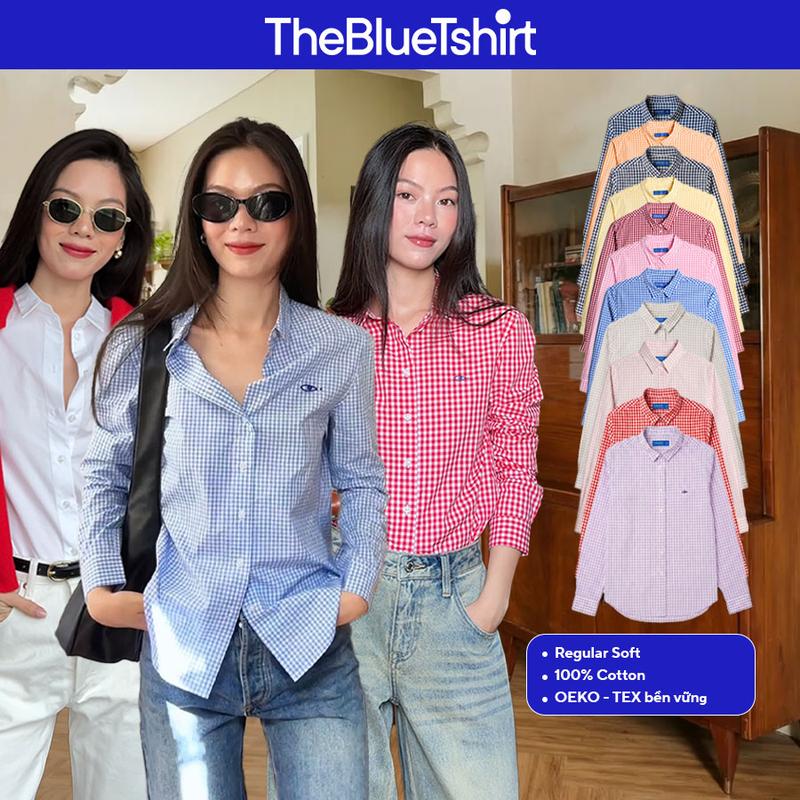 TheBlueTshirt - Áo sơ mi nữ tay dài phom regular - The A Classic Shirt - Women