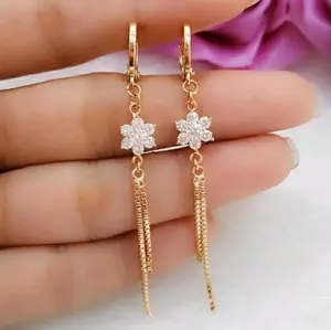 anting jurai motif bungga titanium gold tidak luntur