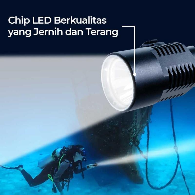 COD G-Gourd Senter selam anti air tahan 20 jam Diving super terang LED Waterproof IPX8 P70 G299 3
