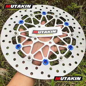 MUTAKIN Piringan Cakram Floating 260 300 mm 4 Lubang untuk Jupiter Z1 MX Vega R ZR New f1zr MX King Vario BeAT Scoopy mio disc 300mm