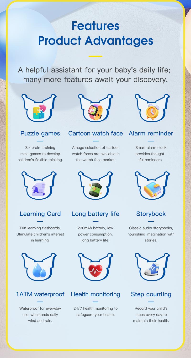 Kids Smart Watch PEJE Anak Game Edukasi Cerita Audio Flashcard Monitoring Kesehatan 24 Jam Step Counter Tahan Air 1ATM Baterai Tahan Lama Tanpa Koneksi HP Kids Smart Watch PEJE Anak Game Edukasi Cerita Audio Flashcard Monitoring Kesehatan 24 Jam Step Counter Tahan Air 1ATM Baterai Tahan Lama Tanpa Koneksi HP