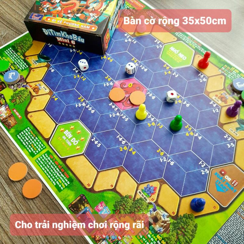 Đi tìm kho báu mini 1,2,3,4,5,6 Board game Foxi-trò chơi phát triển tư duy-dễ chơi-vui nhộn-giá siêu rẻ 5