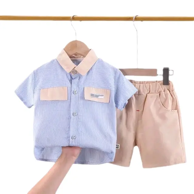 Setelan Kemeja Anak Laki-Laki Korean Style Terbaru Usia 1-5 Tahun - Fashion Anak-Anak