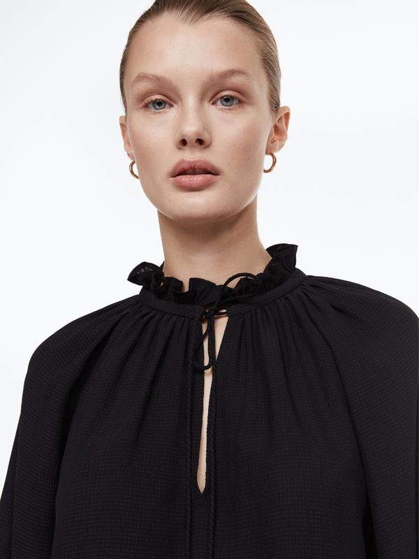 Blouse Lengan Panjang Tie-Neck - 4666 7