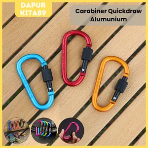 DK89 Carabiner Quickdraw Berkualitas Tinggi Tebal Cepat Tarik Kacang Gesper Gantung Paduan Alumunium Gesper Ransel