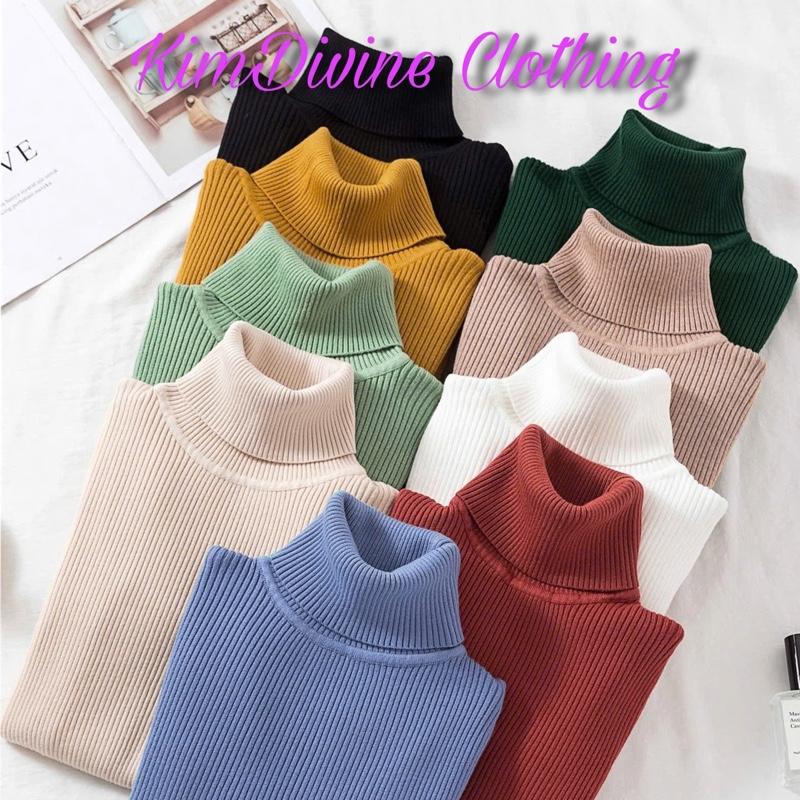 ÁO LEN TĂM GIỮ NHIỆT CỔ LỌ 5-7P Nữ Women Top Basic trẻ trung năng động KiM Divine