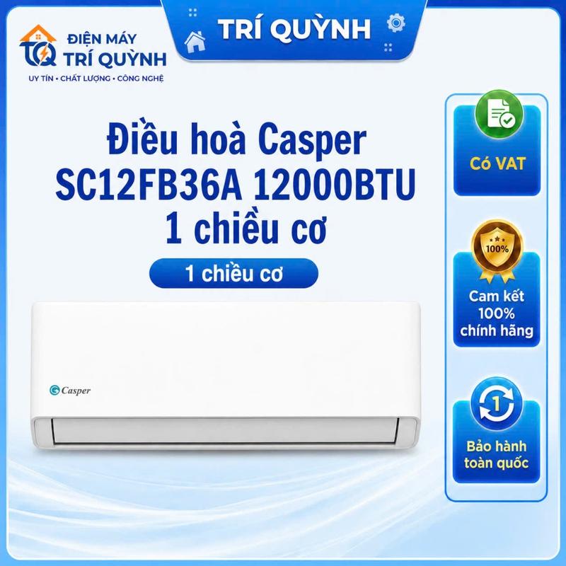 ĐIỀU HÒA CASPER 12000 1 CHIỀU THƯỜNG SC12FB36 A/M