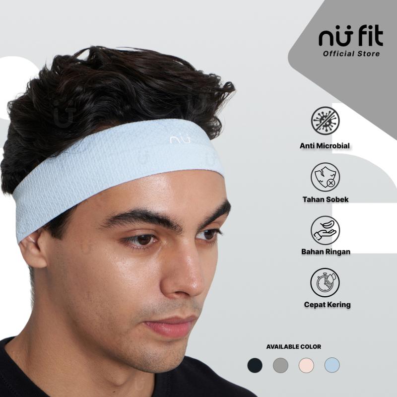 Nu Fit - Headband Yoga / Bandana Olahraga / Headband Olahraga - Hitam 7