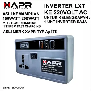 tidak dapat batrei ,Inverter genset baterai LXT ke listrik 220volt PLN AC XAPR apr ap175pro pengubah baterai jadi listrik pln alat darurat lampu mati padam, dapat inverternya saja