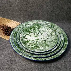 NAMPAN BULAT ENAMEL BURIK -SRY- Kitchenware 30-50cm,nampan piring blirik estetik Wadah Dapur NAMPAN BULAT ENAMEL BURIK -SRY- Kitchenware 30-50cm,nampan piring blirik estetik Wadah Dapur