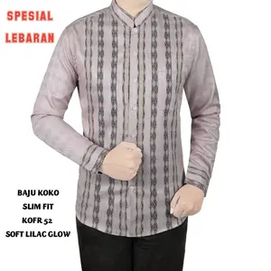 Fortun Remo Baju Koko Muslim Pria Kemeja Koko Slim Fit Lengan Panjang Model Modern Unik 2026 Katun Halus Adem Nyaman Kualitas Mewah