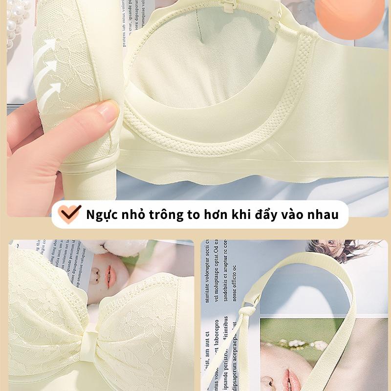 Áo Ngực không dây Bộ Đồ Lót Ren Gợi Cảm Ngực Tập Hợp Làm Cho Chúng Trông Lớn Hơn Chống Chảy Xệ Nữ Women Top Bra 4