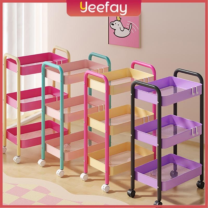 Rak Troli Trolly Rack Full Metal Rak 3 Tingkat Warna Macaron - Shop ...