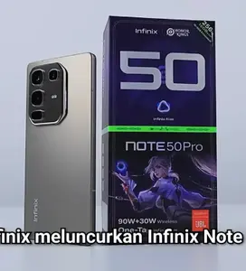 INFINIX NOTE 50 PRO 2025 Mediatek Helio G100 Ram 8gb Storage 256gb AMOLED 144hz Garansi Resmi Indonesia 1 Tahun ( Exclusive Agres ID Bogor )