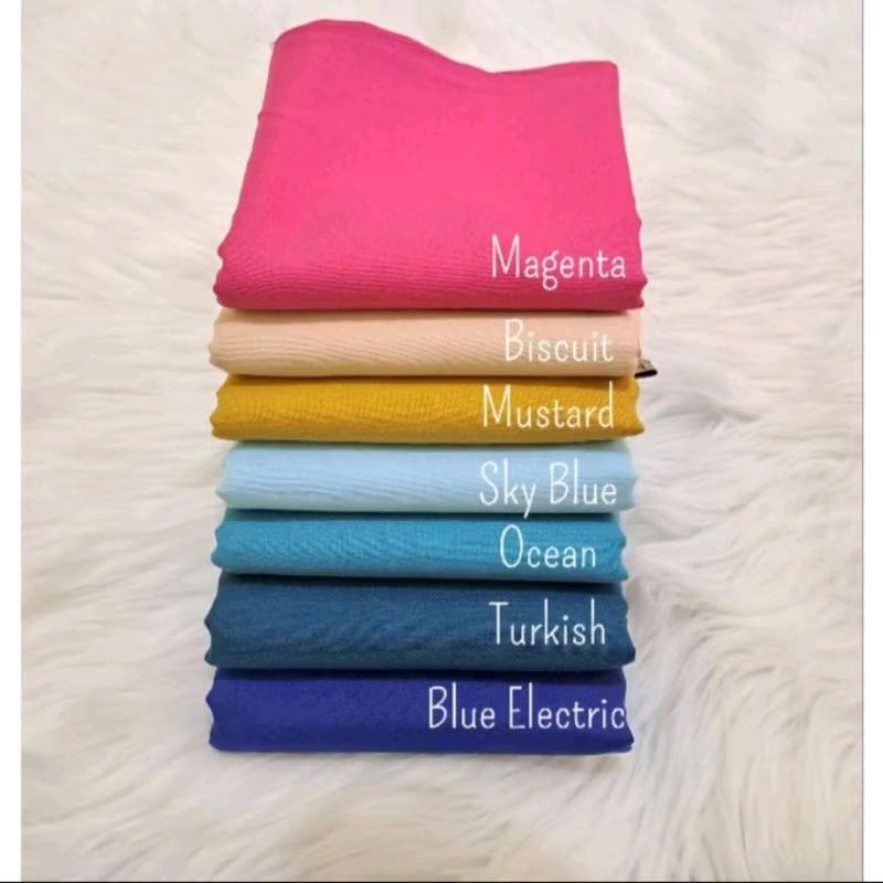 HIJAB SEGI EMPAT PARIS PREMIUM VOAL/PARIS PREMIUM JAHIT TEPI ukuran 110x110 arabian Cantik Square Basic Kerudung Muslim 8