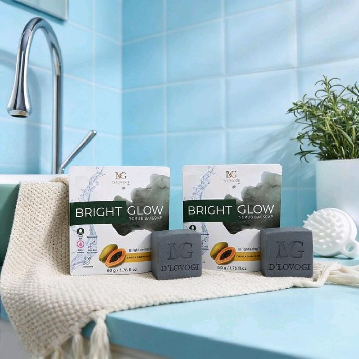 Gambar D'Lovogi Paket hemat isi 2 Bright Glow Scrub Barsoap Papaya 60g Sabun Scrub dengan Manfaat Papaya untuk Kulit Cerah dari D'Lovogi 0fficial Kab. Jember Tokopedia