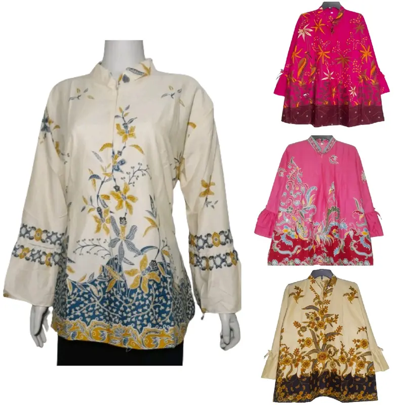 Blus Batik Devita Size Sampai Jumbo Cotton Katun Wanita 0