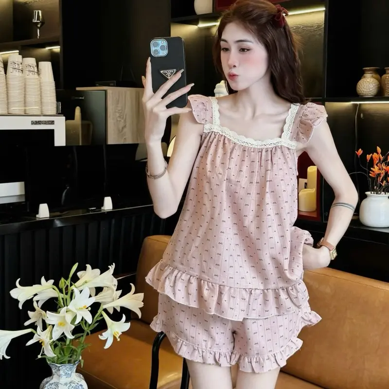 Set cánh tiên hoa nhí xinh xỉu chất đũi tơ xước dày dặn by Channg Bee