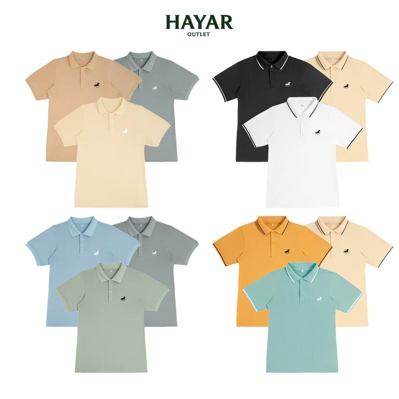   COMBO 3 ÁO  Áo polo Hayar in ngựa 2026 thoáng khí thoải mái vải poly cá sấu nam tính sang trọng thanh lịch 
