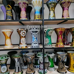 Darbuka Motif fullset ukuran 8 inci bonus kunci L.  terbuat dari Aluminium Cor.