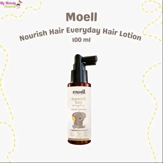 moell hair lotion 100ml perawatan kulit rambut anak - moell nourish hair everyday