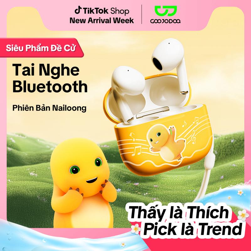 [GOOJODOQ- Độc quyền TTS ] Tai nghe Bluetooth phiên bản giới hạn Nailoong màu sắc mới. Thời lượng pin siêu dài 3-5  giờ Chất lượng âm thanh HIFI