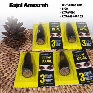 CELAK MATA KAJAL AMEERAH, extra Herb mint dan almond oil/ BPOM