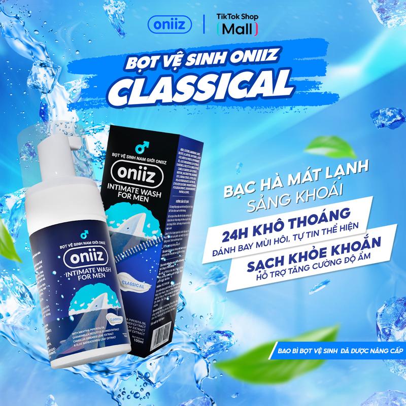 Bọt vệ sinh nam giới Oniiz - Dung dịch vệ sinh nam tạo bọt hương cổ điển Classcial 100ml