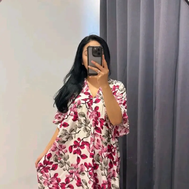 Terlaris | Daster Paula Bahan Rayon Santung Busui Frenly 1