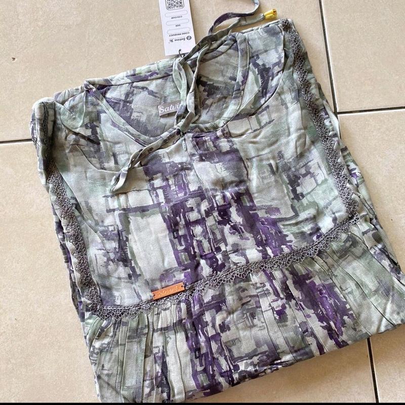 Midi dress salvina.ya ori motif abstrak renda 6