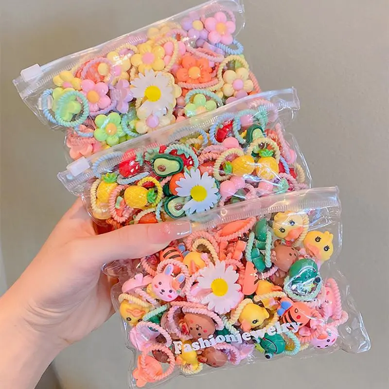 ED - 20PCS - IKATAN RAMBUT KOREA ANAK MOTIF ICON KARAKTER LUCU / IKAT RAMBUT KARET ANAK PEREMPUAN FASHION KOREAN STYLE