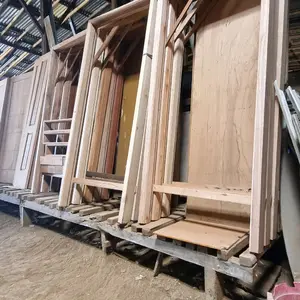 Kusen Pintu Kayu Meranti Oven 80x200 cm - Balok Ukuran 6x12 - Gratis Packing Kayu dan Buble Wrapping