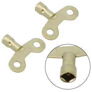 2Pcs Faucet Keys 6mm Square Spool Solid Iron Keys Radiator Pipe Exhaust Key For Venting Air Valve Household Hardware Parts
