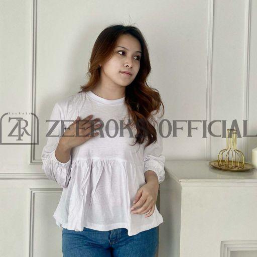 Baju atasan wanita lengan panjang Vanya Rumbia terbaru Bahan Cotton Combad
