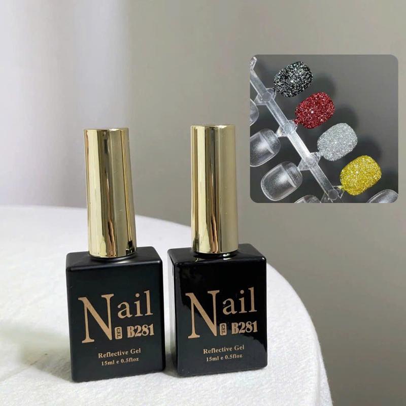 Sơn Gel Nhũ Flash Kim Tuyến Siêu Sáng B281 màu vàng bạc đỏ đen . sơn gel nhũ phát sáng
