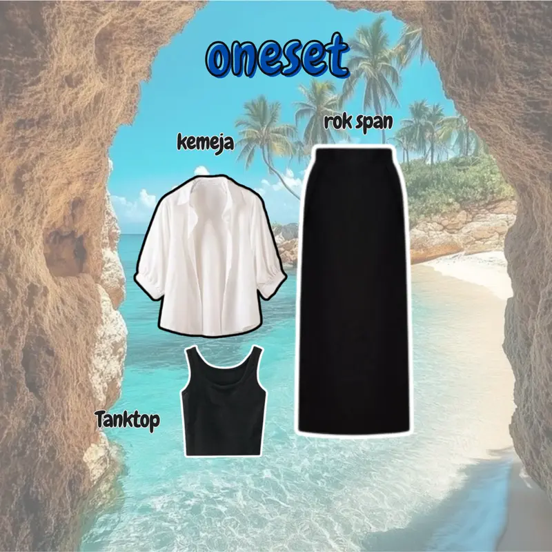 outfit kekinian korean style | rok span | Kemeja| jilbab oneset remaja terbaru atasan bawahan setelan ootd outfit kekinian EY-002 2