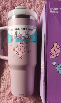 Product Review of Goto [COD] K-Joy X BT21 Tumbler Tahan Dingin Panas Botol Tempat Minum Aesthetic 1.2L from l**💜 1