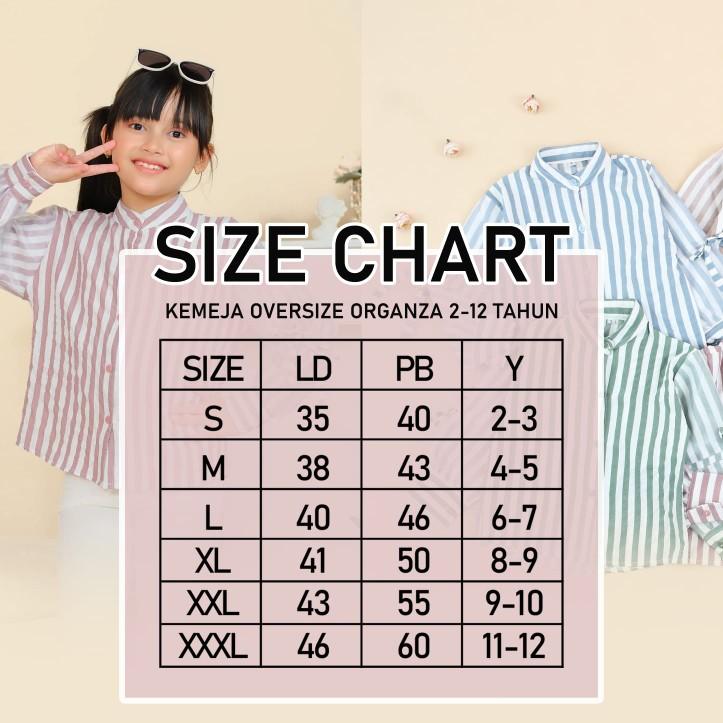 Product Introduction of 3-12 TAHUN KEMEJA ANAK OVERSIZE ORGANZA KEMEJA ANAK MOTIF SALUR Fashion 3